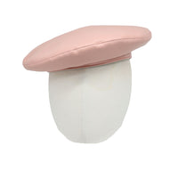 Simple PU Leather Beret Hat French Artist Beret Cap MUF1440