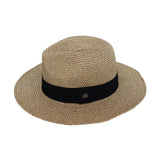 Fedora Panama Sun Hat Wide Brim Straw Black Banded SL61336