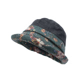 Bucket Hat Packable Floral Round Women Lady Simple Cap