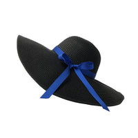 Women Straw Sun Hat Wide Brim Floppy Beach Cap UPF 50+ SZ90045