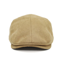 Ivy Flat Cap Faux Suede Newsboy Hat Gatsby Cabbie Hat Button Adjustable TG31581