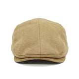 Ivy Flat Cap Faux Suede Newsboy Hat Gatsby Cabbie Hat Button Adjustable TG31581
