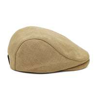Ivy Flat Cap Faux Suede Newsboy Hat Gatsby Cabbie Hat Button Adjustable TG31581