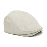 Ivy Flat Cap Faux Suede Newsboy Hat Gatsby Cabbie Hat Button Adjustable TG31581