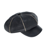 Baker Boy Hat Faux Leather Beret Cap Newsboy Hat Adjustable