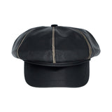 Baker Boy Hat Faux Leather Beret Cap Newsboy Hat Adjustable TGG1588