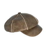 Baker Boy Hat Faux Leather Beret Cap Newsboy Hat Adjustable TGG1588
