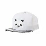 Snapback Hat Panda Bear Paper Fold Patch Geometry Pattern Flat Brim Cotton Baseball Cap TR2935