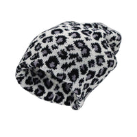 Knitted Beanie Leopard Pattern Hat Soft Warm Watch Cap XZ50073