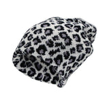 Knitted Beanie Leopard Pattern Hat Soft Warm Watch Cap XZ50073
