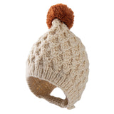 Baby Knit Winter Pom Beanie Warm Earflap Toddler Hat XZJ0068