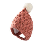 Baby Knit Winter Pom Beanie Warm Earflap Toddler Hat XZJ0068