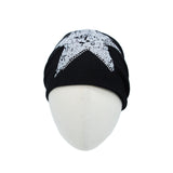Cotton Knitted Beanie Hat Star Rhinestone Slouchy Skull Cap YT51353