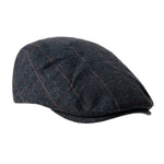 Wool Blend Flat Cap Classic Herringbone Ivy Gatsby Hat