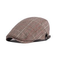 Adjustable Newsboy Hats Cotton Tweed Ivy Flat Cap Irish Cabbie Gatsby Golf