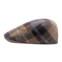 Tartan Plaid Flat Cap - Irish Ivy Driving Golf Newsboy Hat YZ30229