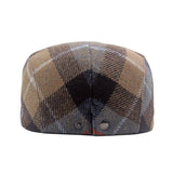 Tartan Plaid Flat Cap - Irish Ivy Driving Golf Newsboy Hat YZ30229