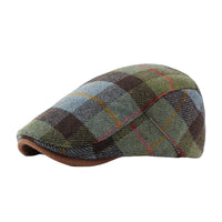 Tartan Plaid Flat Cap - Irish Ivy Driving Golf Newsboy Hat YZ30229