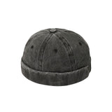 Watch Cap Rolled Cuff Brimless Docker Harbour Hat Washed Cotton Beanie YZ50144