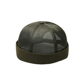 Mesh Summer Brimless Docker Harbour Hat Watch Cap Rolled Cuff YZ50175