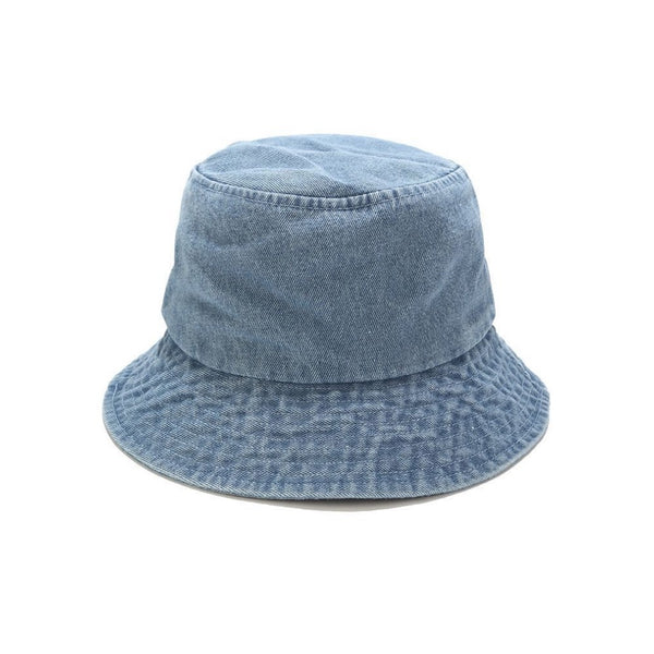 Cotton Washed Denim Bucket Hat Unisex Outdoor Fishing Boonie Cap