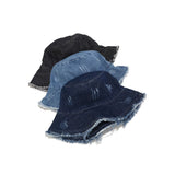 Cotton Washed Denim Bucket Hat Unisex Outdoor Fishing Boonie Cap YZB0121