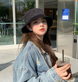 Corduroy Bucket Hat Outdoor Fishing Boonie Cap Packable Sun Hat YZB0209