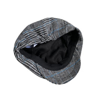 Check Cotton Octagonal Hat Newsboy Beret Cap Baker Boy Flat Cap YZG0219