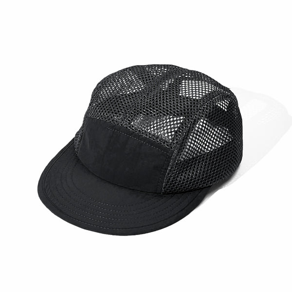 Camp Hat Mesh Jockey Flat Bill Cap Lightweight Summer 5 Panel Outdoor Fishing Hat