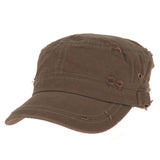 Cadet Cap Cotton Vintage Distressed Washed Hat AC4426