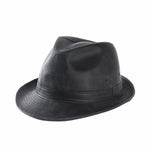 Fedora Hat Vintage Weathered Faux Leather Hat