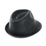 Fedora Hat Vintage Weathered Faux Leather Hat AC6387