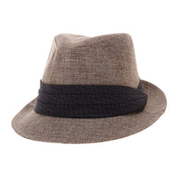Summer Straw Fedora Hat Cool Wide Tie Band Short Brim AC6724