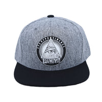 Illuminati Patch Snapback Hat Flat Brim Baseball Cap AL21307