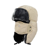 Winter Trapper Russian Hat Earflaps Mask Windproof Fleece Cap
