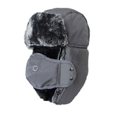 Winter Trapper Russian Hat Earflaps Mask Windproof Fleece Cap AZT0063