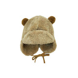 Infant Baby Winter Earflap Cap Fleece Beanie Bear Hat