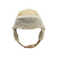 Cotton Toddler Kids Winter Earflap Cap Corduroy Beanie Shearling Trapper Hat