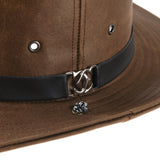 Faux Leather Indiana Jones Hat Outback Hat Fedora CD8859
