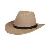 Linen Mesh Western Cowboy Hat Sun Hat Breathable