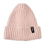 Beanie Hat Ribbed Slouchy Soft Fabric Normal Patch CR5831