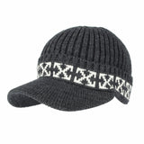 Winter Knit Visor Beanie Hat Baseball Watch Cap CRQ1102