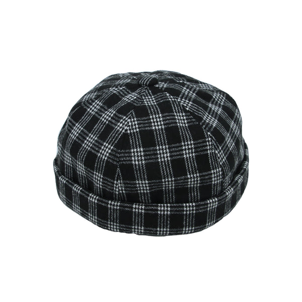 Wool Watch Cap Beanie Plaid Brimless Harbour Cuff Hat