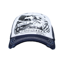 American Flag Baseball Cap Distressed Meshed Vintage Trucker Hat CTM1401