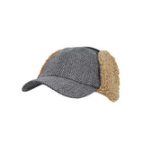 Winter Tweed Baseball Cap Earflap Visor Knit Hunting Hat