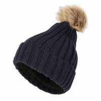 Fleece Ribbed Knit Pom Beanie Winter Hat Slouchy Cap CZP0011