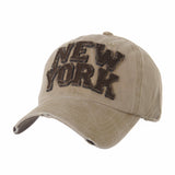 Baseball Cap Washed Distressed Trucker Hat New York DW1516