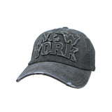 Baseball Cap Washed Distressed Trucker Hat New York DW1516