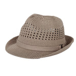 Unisex Mesh Cotton Fedora Panama Sun Summer Beach Hat Trilby