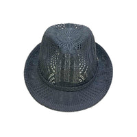 Unisex Mesh Cotton Fedora Panama Sun Summer Beach Hat Trilby DW61203